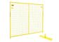 Temporary Crowd Control Barriers Yellow Powder Coated Perimeter Patrol